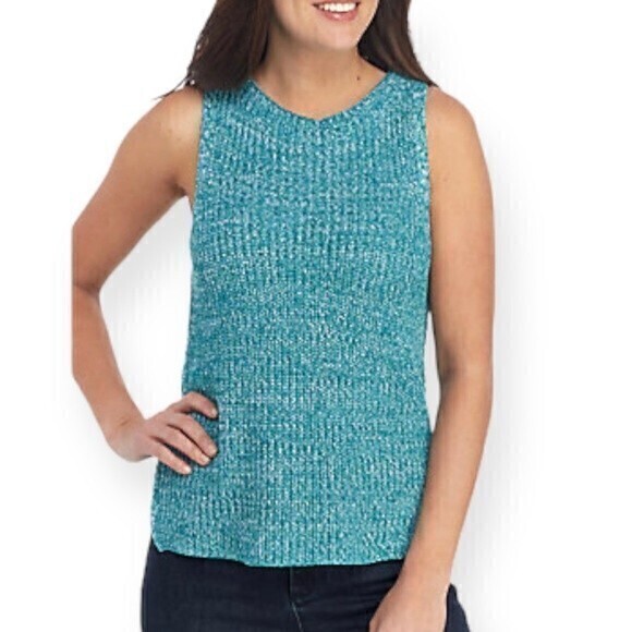 Cupio Sleeveless‎ Knit Marled Sweater Tank Size M - Picture 1 of 8